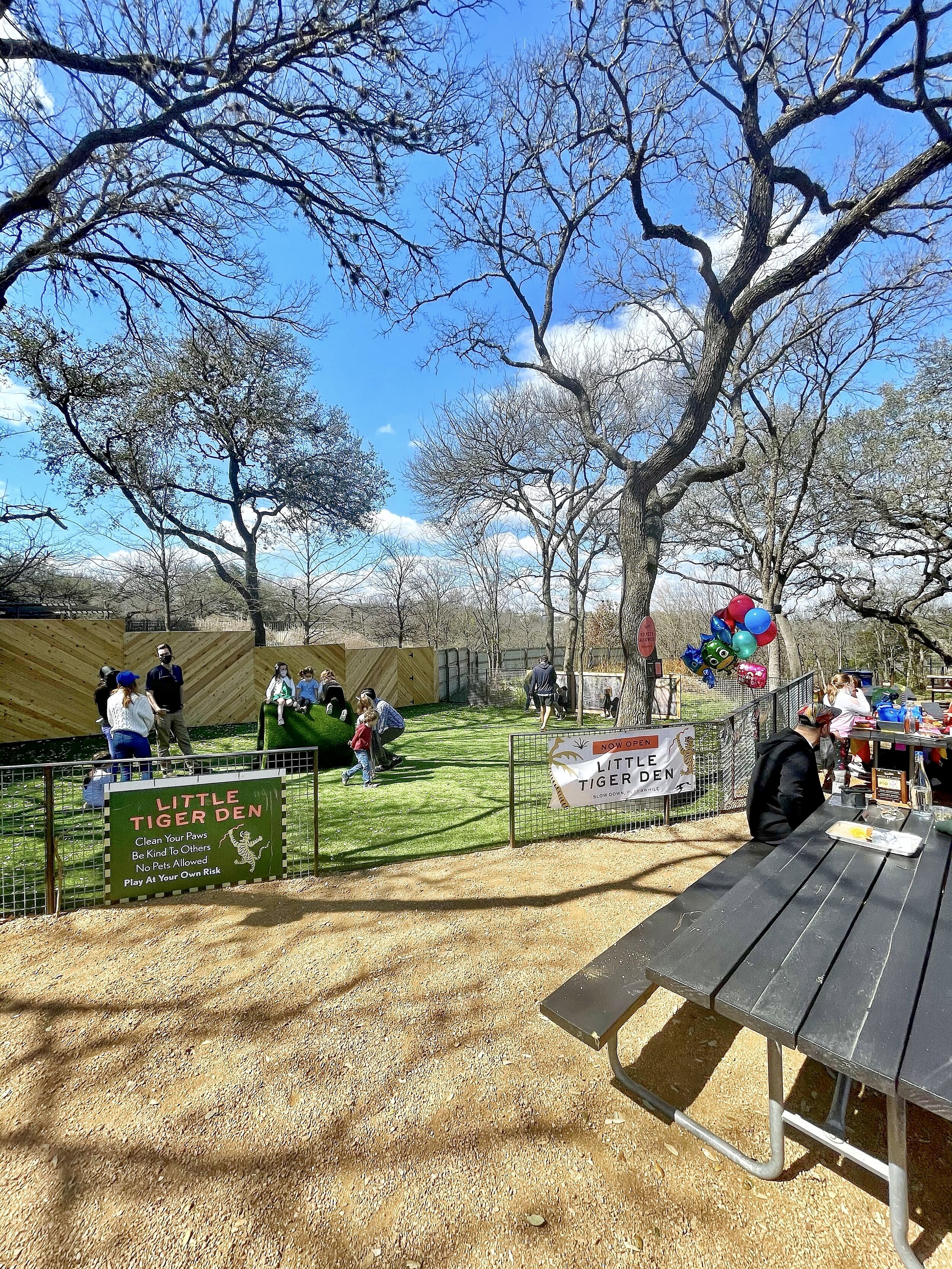 The play area and beer garden at Easy Tiger South location.