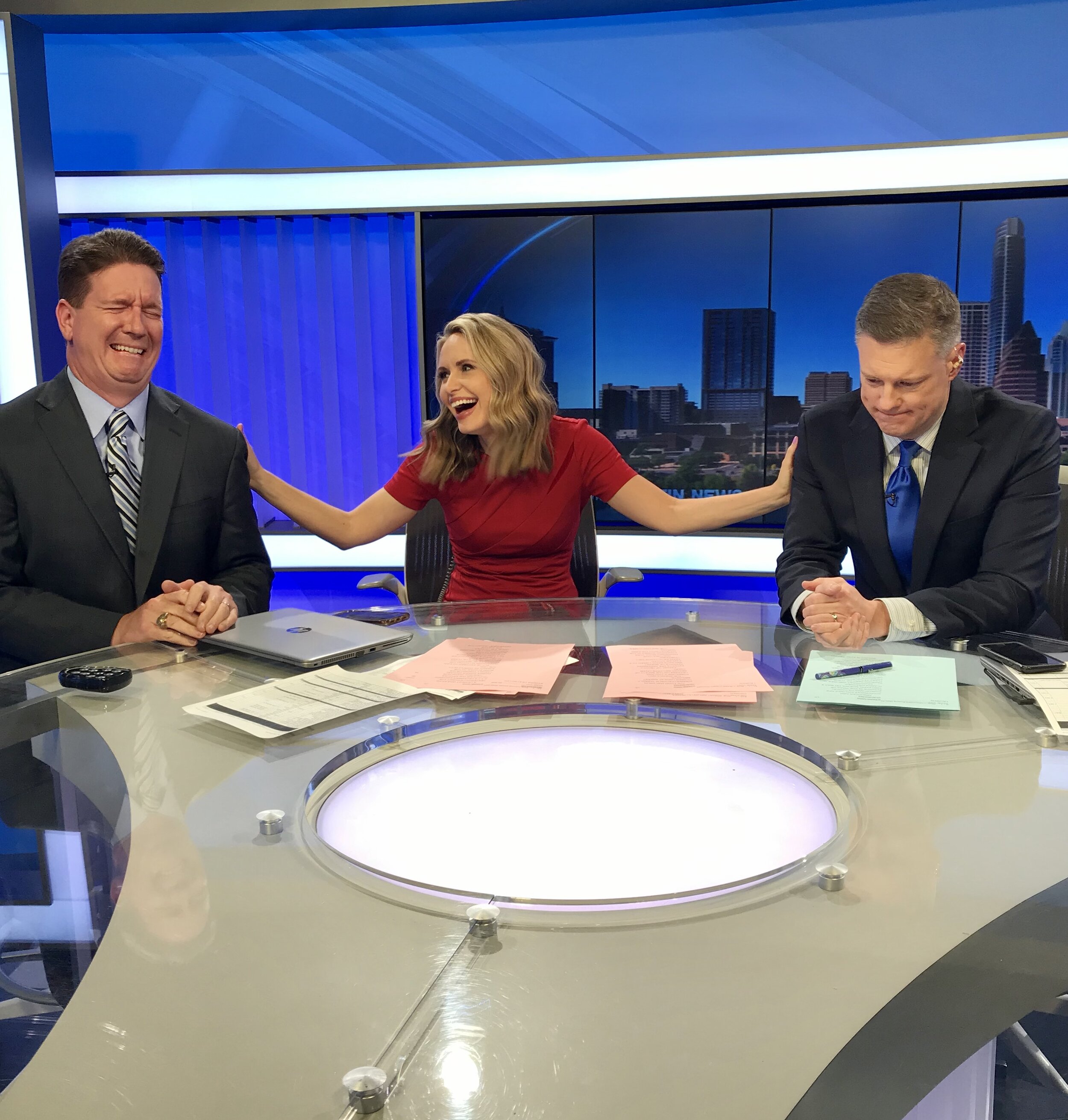 One of my last days at FOX 7 with Zack Shields and Dave Froehlich.